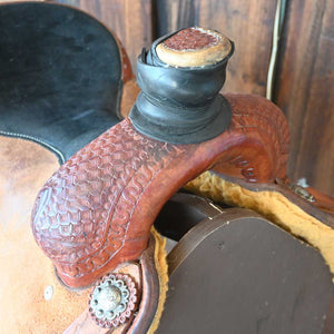 16.5" USED BAR H TEAM ROPING SADDLE Saddles - Used Bar H Saddlery
