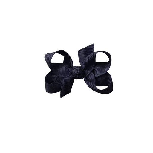 Signature Grosgrain Bow on Clip - 3" Dark Navy KIDS - Accessories Beyond Creations LLC