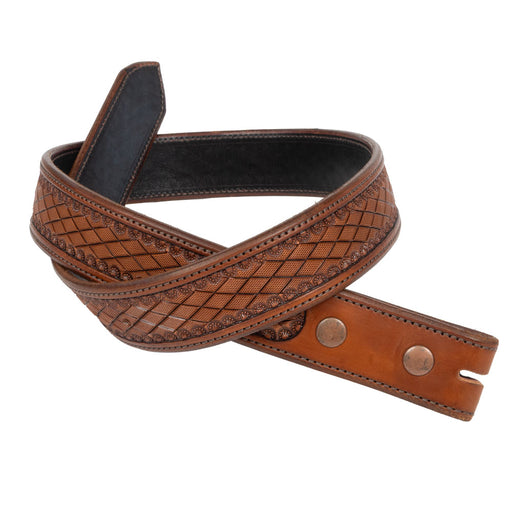 Randall Top Shelf Tooled Diamond Weave Belt - Tan/Antique MEN - Accessories - Belts & Suspenders Randall Top Shelf