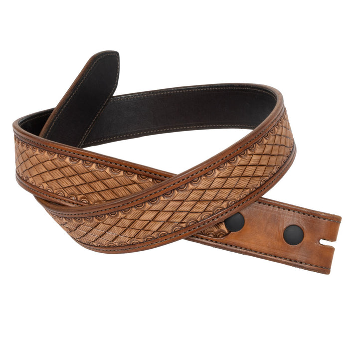 Randall Top Shelf Tooled Diamond Weave Belt - Tan/Natural MEN - Accessories - Belts & Suspenders Randall Top Shelf