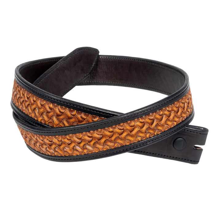 Randall Top Shelf Tooled Dog Bone Belt - Black/Antique MEN - Accessories - Belts & Suspenders Randall Top Shelf