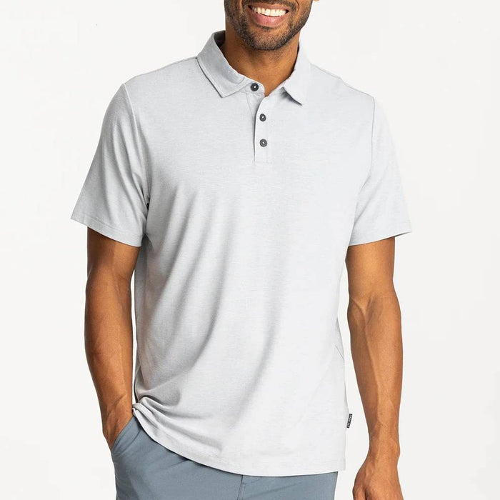 Free Fly Men's Elevate Polo II - Heather Aspen Grey MEN - Clothing - Shirts - Short Sleeve Shirts Free Fly Apparel