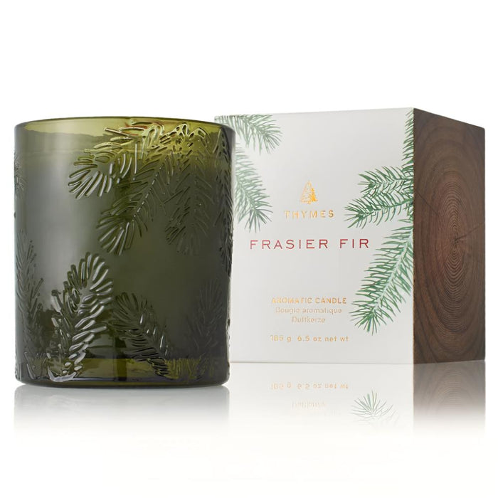 Thymes Frasier Fir Green Glass Candle HOME & GIFTS - Home Decor - Candles + Diffusers Thymes