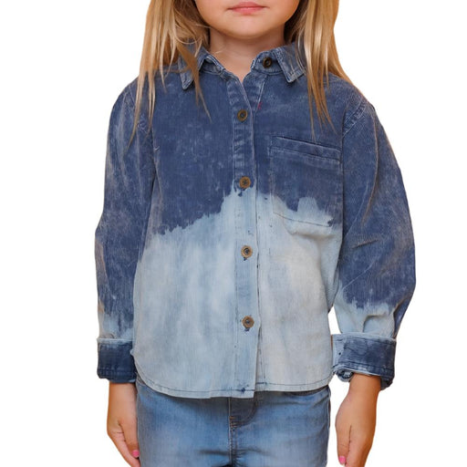 Dip Dyed Corduroy Shirt KIDS - Girls - Clothing - Tops - Long Sleeve Tops Oddi Clothing