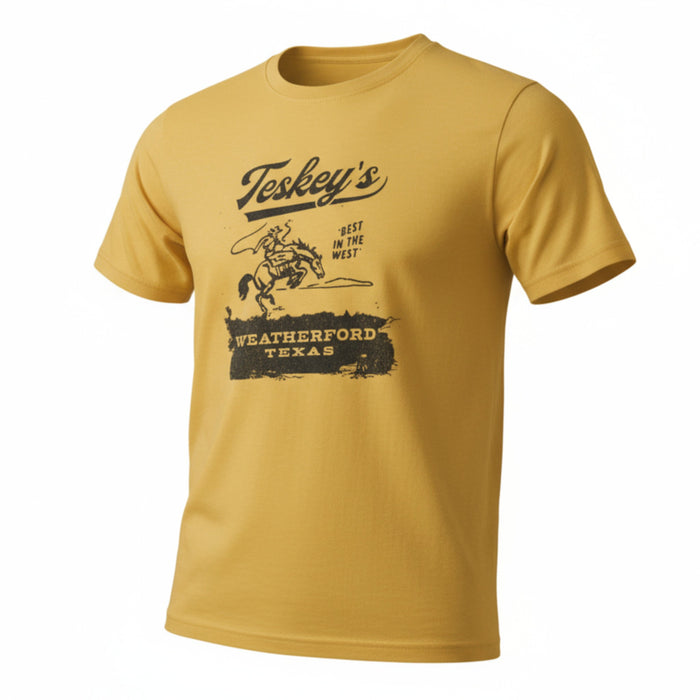 Teskey's Bronco Tee - Mustard