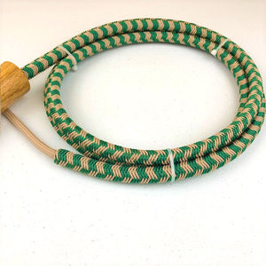 Double C Customs 4' Nylon Whip Tack - Whips, Crops & Quirts Double C Custom Whips Kelly Green/Tan  