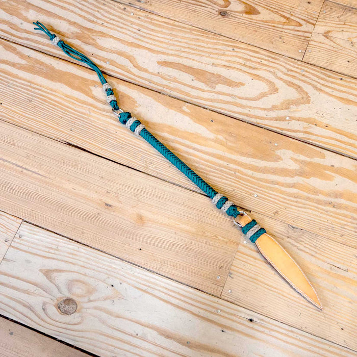 Loewen Handmade 21" Green Quirt w/Popper Tack - Whips, Crops & Quirts Tony Loewen