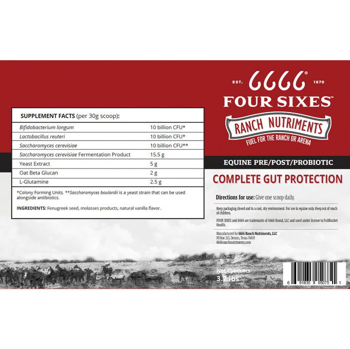 6666 Ranch Nutriments Complete Gut Protection Equine - Supplements 6666 Ranch Nutriments