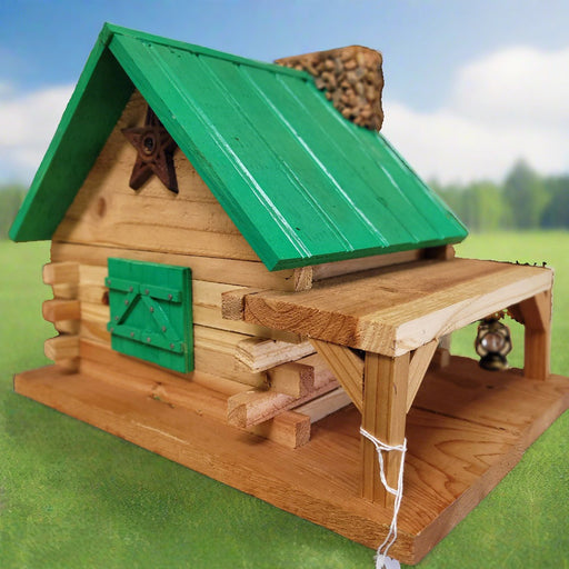 Handmade Wooden Green Roof Birdhouse Garden Supplies - Decorations MISC
