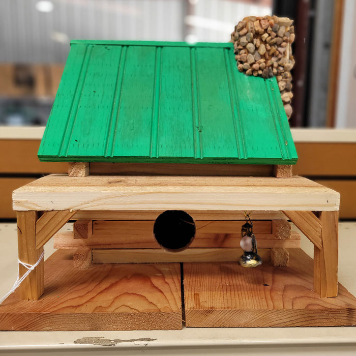 Handmade Wooden Green Roof Birdhouse Garden Supplies - Decorations MISC