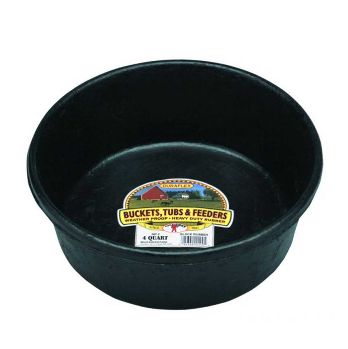 Little Giant 4 Quart Rubber Feed Pan Barn - Feed Bags & Feeders Miller Manufacturing