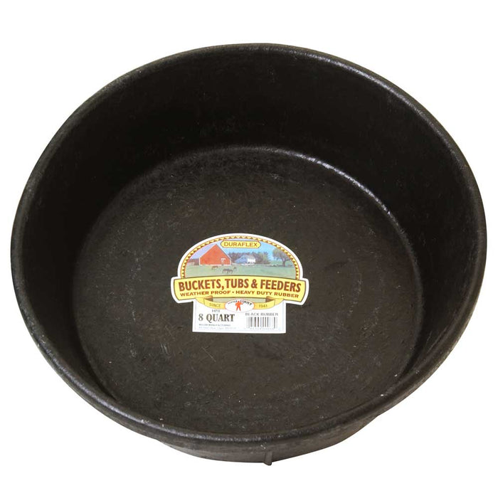 Little Giant 8 Quart Rubber Feed Pan Barn - Feed Bags & Feeders Miller Manufacturing