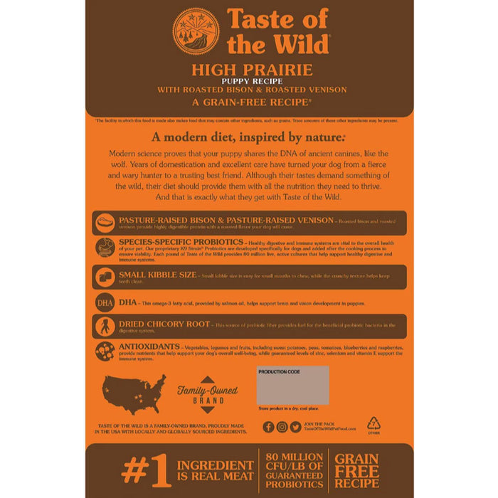 Taste of the Wild High Prairie Dry Puppy Food Feed & Hay - Feed Taste of the Wild