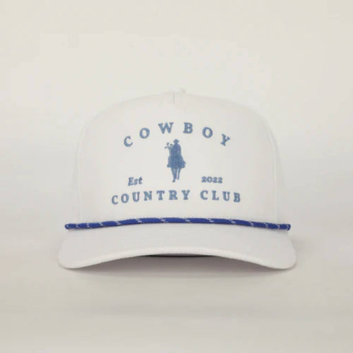 Cowboy Country Club Horse Roped Hat - White HATS - BASEBALL CAPS Cowboy Country Club
