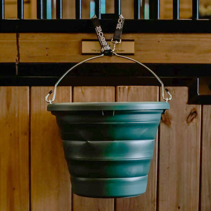Boss Equine Collapsible Water Bucket for Horses Barn - Buckets & Hangers Boss Equine Products Hunter Green