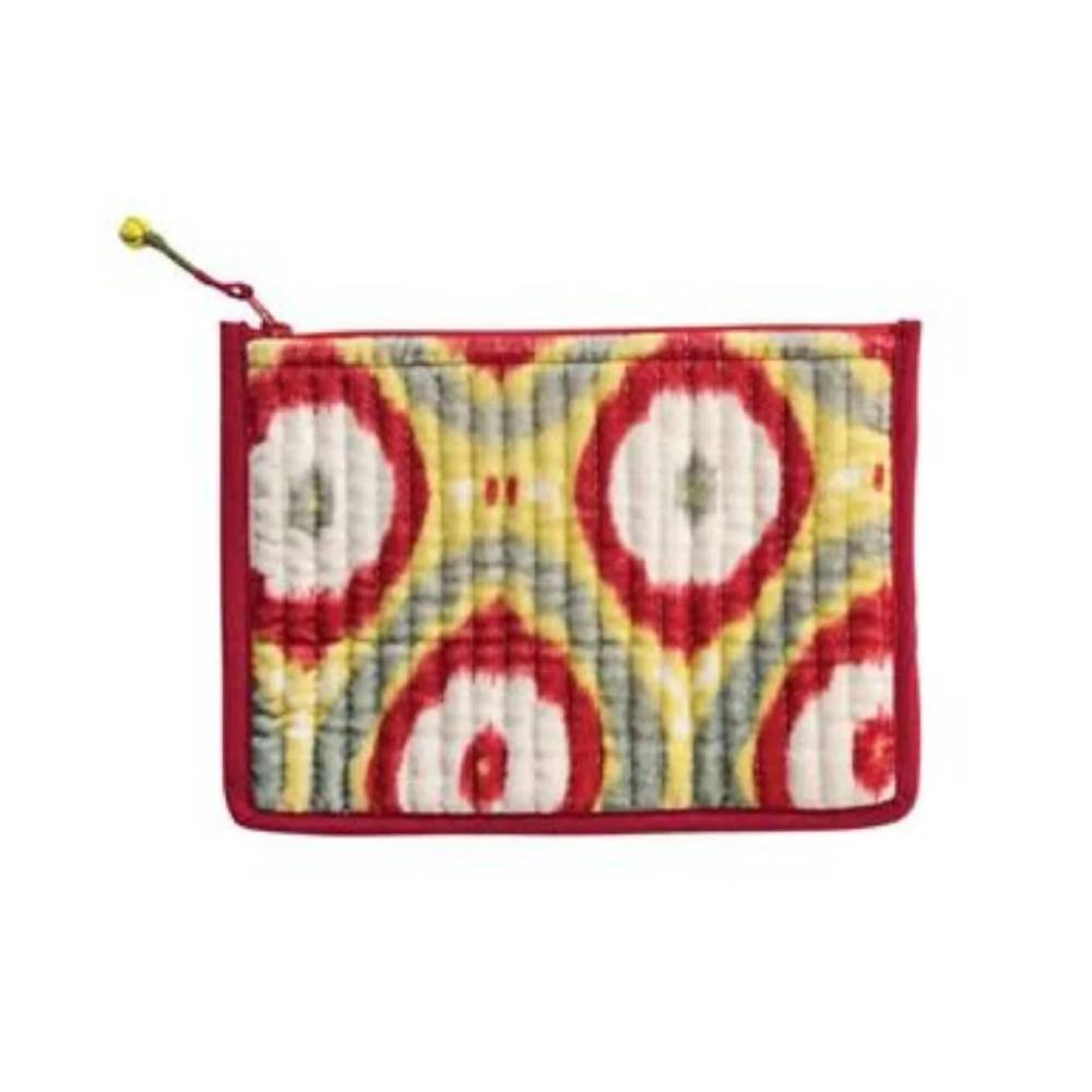 Ikat Quilted Cosmetic Bag