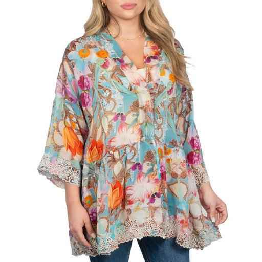 Johnny Was Tia Kimono Blouse - FINAL SALE WOMEN - Clothing - Tops - Short Sleeved Johnny Was Collection