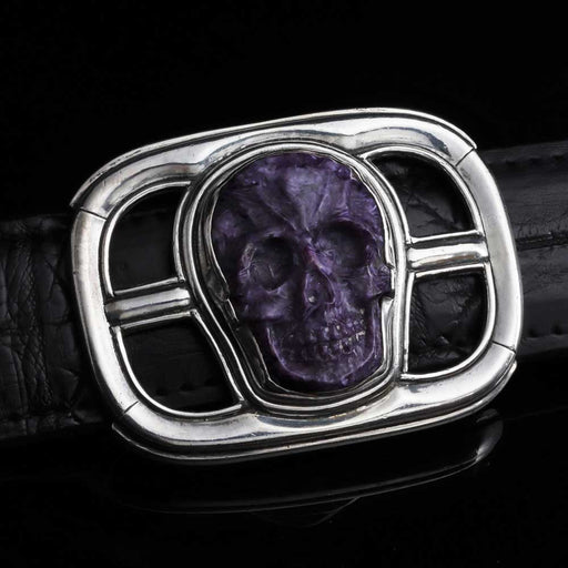 Comstock Heritage Charoite Skull Buckle ACCESSORIES - Additional Accessories - Buckles Comstock Heritage