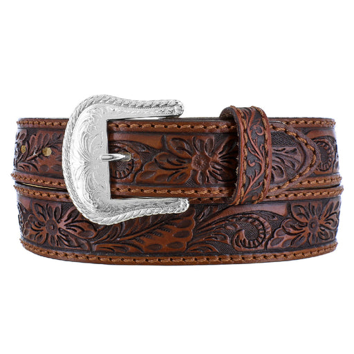 Tony Lama Men's Floral Tooled Leather Belt MEN - Accessories - Belts & Suspenders Leegin Creative Leather/Brighton
