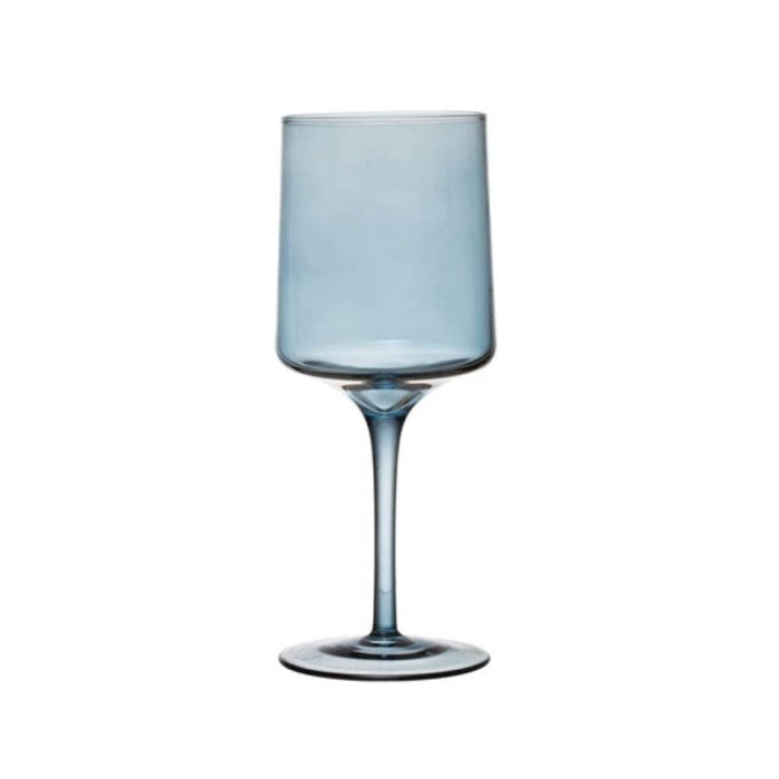 Stemmed Wine Glass - 14oz - FINAL SALE Home & Gifts - Tabletop + Kitchen - Drinkware + Glassware Creative Co-Op Lt Blue