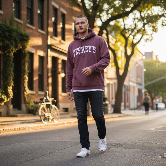 Teskey's Varsity Felt Hoodie - Maroon