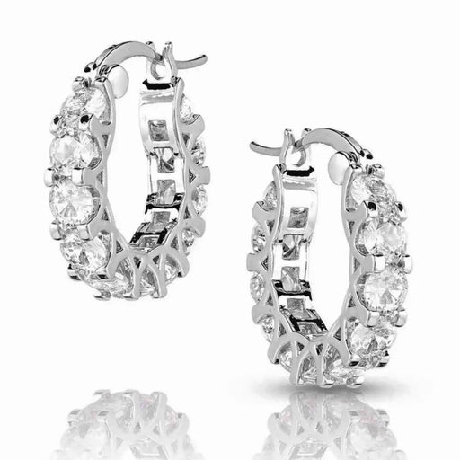 Montana Silversmiths Dazzling Delight Crystal Hoop Earrings WOMEN - Accessories - Jewelry - Earrings Montana Silversmiths