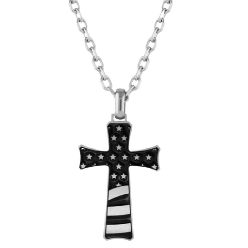 Montana Silversmiths Inspirational Patriotism Cross Necklace MEN - Accessories - Jewelry & Cuff Links Montana Silversmiths