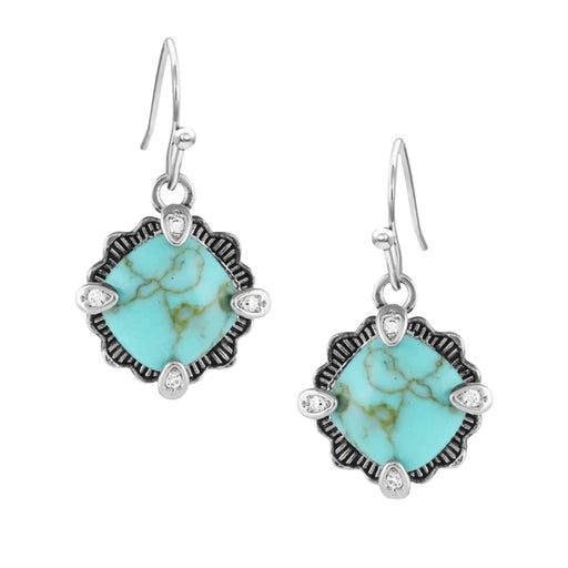 Montana Silversmiths Crystal Cornerstone Turquoise Earrings WOMEN - Accessories - Jewelry - Earrings Montana Silversmiths
