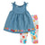 Mud Pie Baby Floral Embroidered Denim Tunic & Capri Set KIDS - Baby - Baby Girl Clothing Mud Pie   