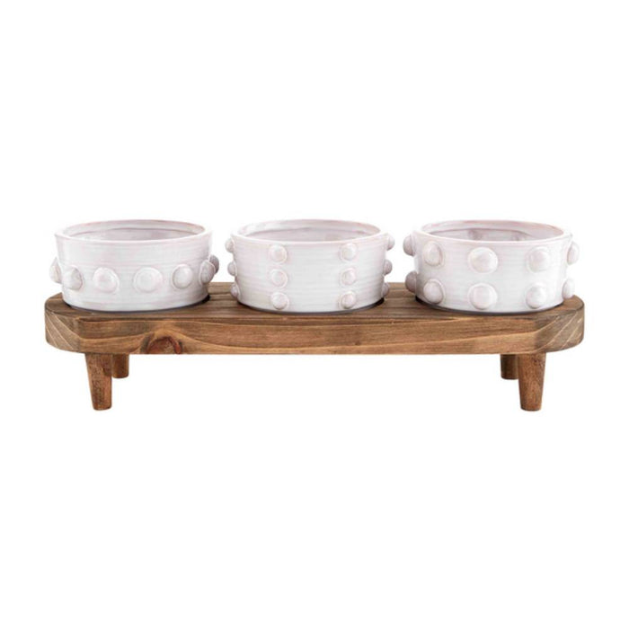 Mud Pie Bead Dip Bowl & Stand Set HOME & GIFTS - Tabletop + Kitchen - Serveware & Utensils Mud Pie
