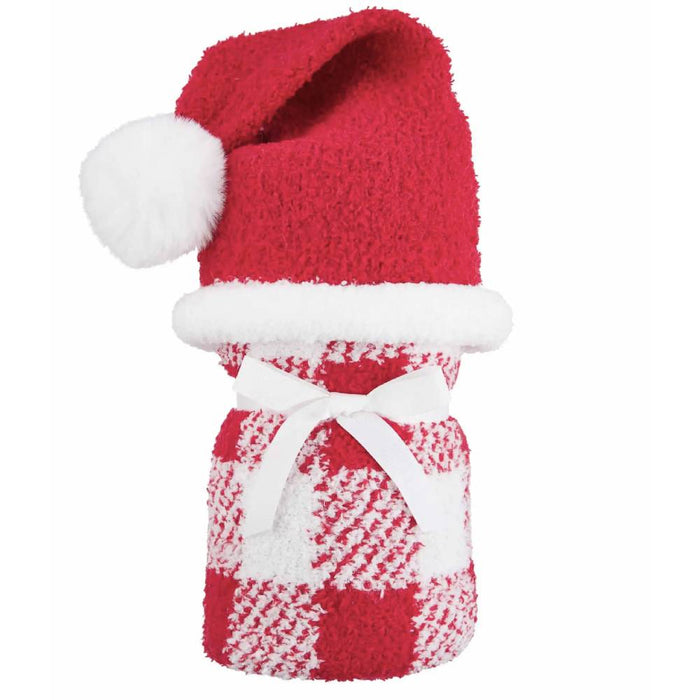Mud Pie Infant Santa Hat and Blanket Set KIDS - Accessories Mud Pie