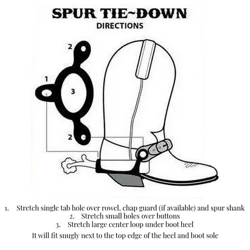 Mustang Spur Tie-Down Tack - Spur Straps Mustang