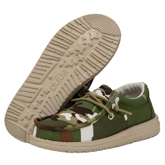 Hey Dude Youth Wally - Camo Multi KIDS - Footwear - Casual Shoes Hey Dude
