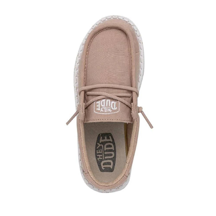 Hey Dude Youth Wally Slub Canvas - Tan KIDS - Footwear - Casual Shoes Hey Dude