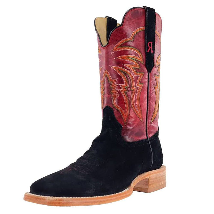 R. Watson Women's Black Boar Square Toe Boot WOMEN - Footwear - Boots - Western Boots R Watson