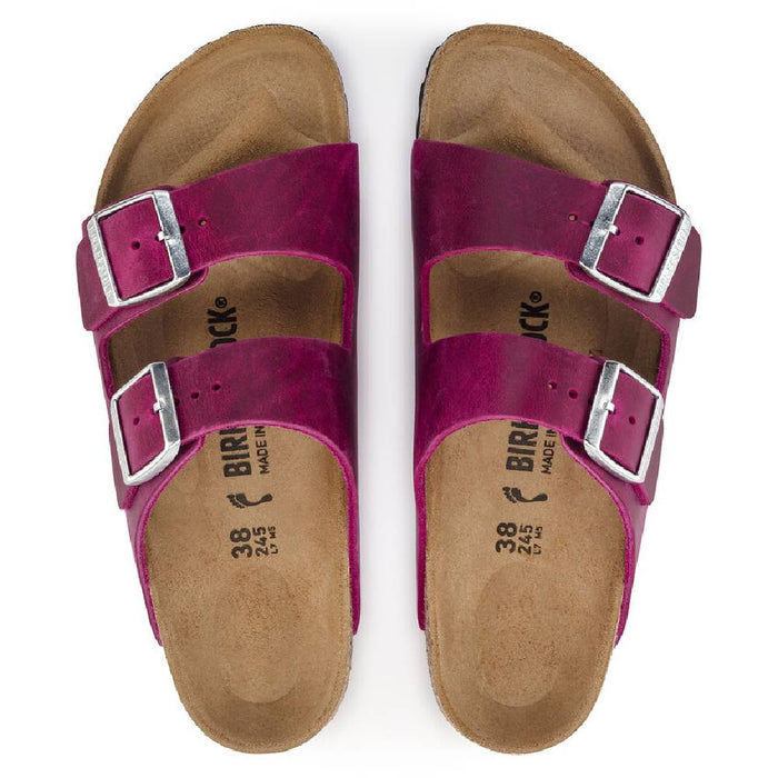 Birkenstock Arizona Oiled Leather - Festival Fuchisa WOMEN - Footwear - Sandals Birkenstock