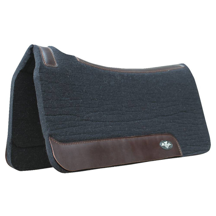 Professional's Choice Steam Pressed Saddle Pad Tack - Saddle Pads Professional's Choice 3/4" 31"x32" Black