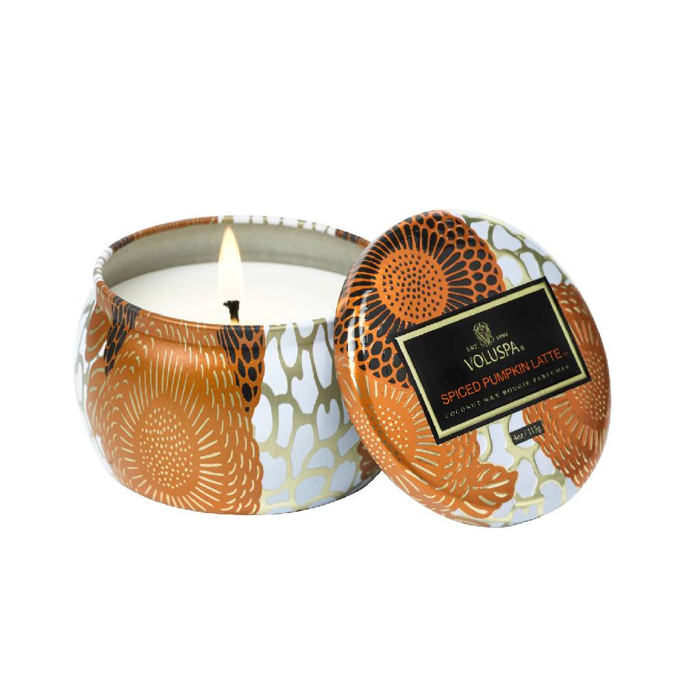 Spiced Pumpkin Mini Tin Candle HOME & GIFTS - Home Decor - Candles + Diffusers Voluspa   