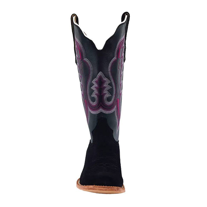 R. Watson Women's Black Rough-Out Cutter Toe Boot WOMEN - Footwear - Boots - Western Boots R Watson