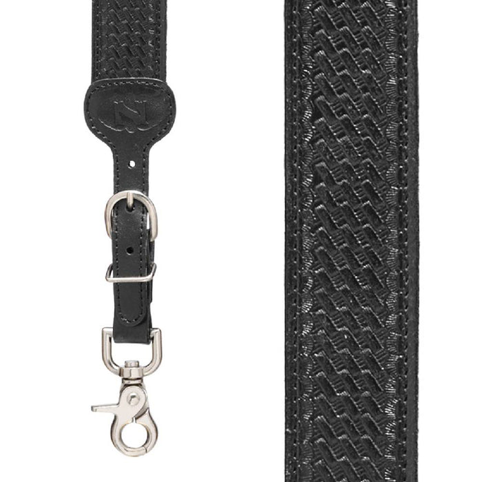 Nocona Basketweave Suspenders - Black MEN - Accessories - Belts & Suspenders M&F Western Products