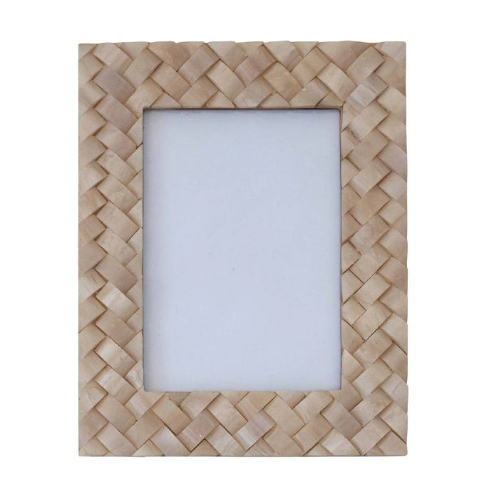 Woven Resin Ivory Photo Frame - 5"x7" HOME & GIFTS - Home Decor - Decorative Accents Creative Co-Op