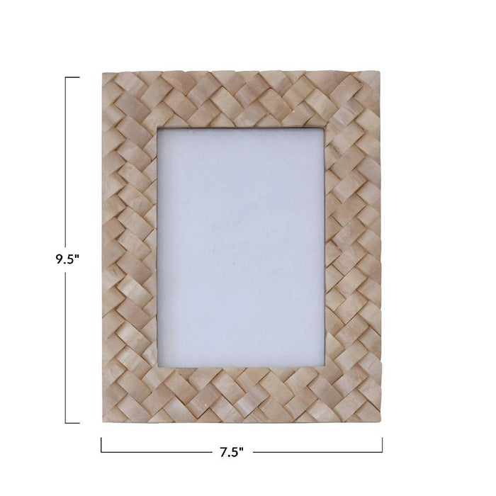 Woven Resin Ivory Photo Frame - 5"x7" HOME & GIFTS - Home Decor - Decorative Accents Creative Co-Op