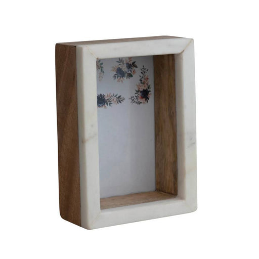 Marble & Mango Wood Shadow Box Frame - 4"x6" HOME & GIFTS - Home Decor - Decorative Accents Creative Co-Op