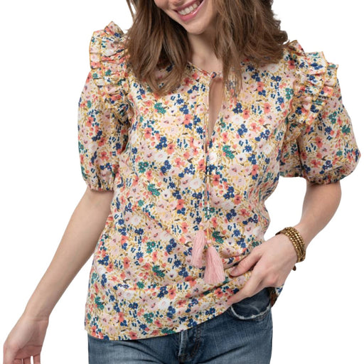 * Ivy Jane Floral Ruffled Blouse - FINAL SALE WOMEN - Clothing - Tops - Short Sleeved Ivy Jane