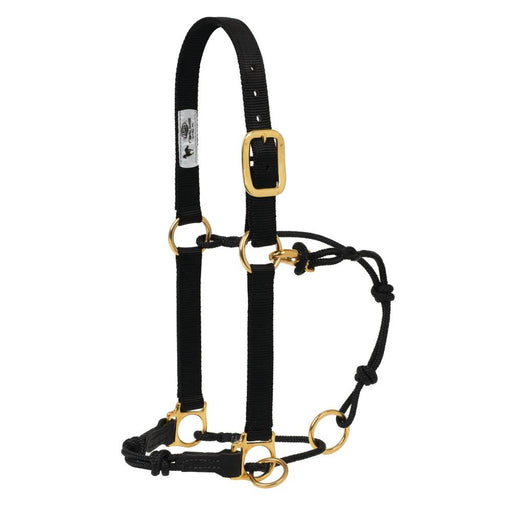 Weaver Horseman's Halter with Side Ring Tack - Halters & Leads Weaver S Black/Black