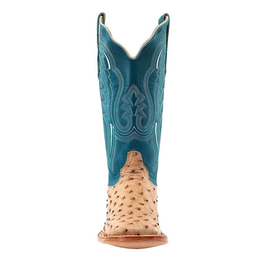 R. Watson Women's Sand Bruciato Full Quill Ostrich Square Toe Boot WOMEN - Footwear - Boots - Exotic Boots R Watson