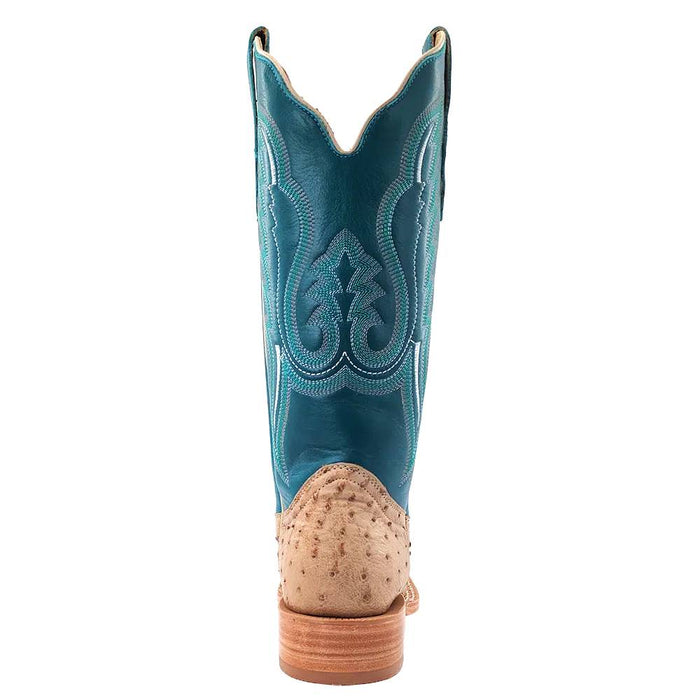 R. Watson Women's Sand Bruciato Full Quill Ostrich Square Toe Boot WOMEN - Footwear - Boots - Exotic Boots R Watson