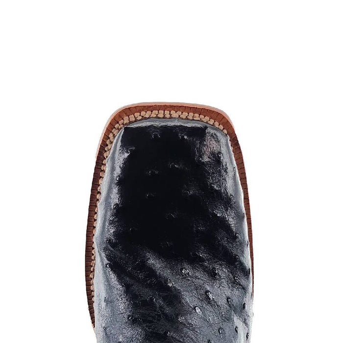 R. Watson Men's Black Full Quill Ostrich Square Toe Boot MEN - Footwear - Exotic Western Boots R Watson