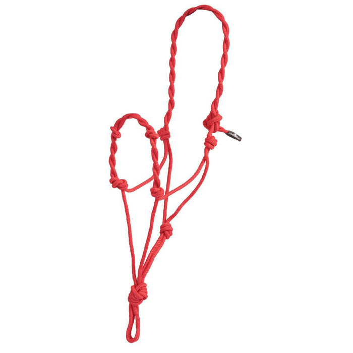 Twisted Nose Rope Halter Tack - Halters & Leads Mustang Red