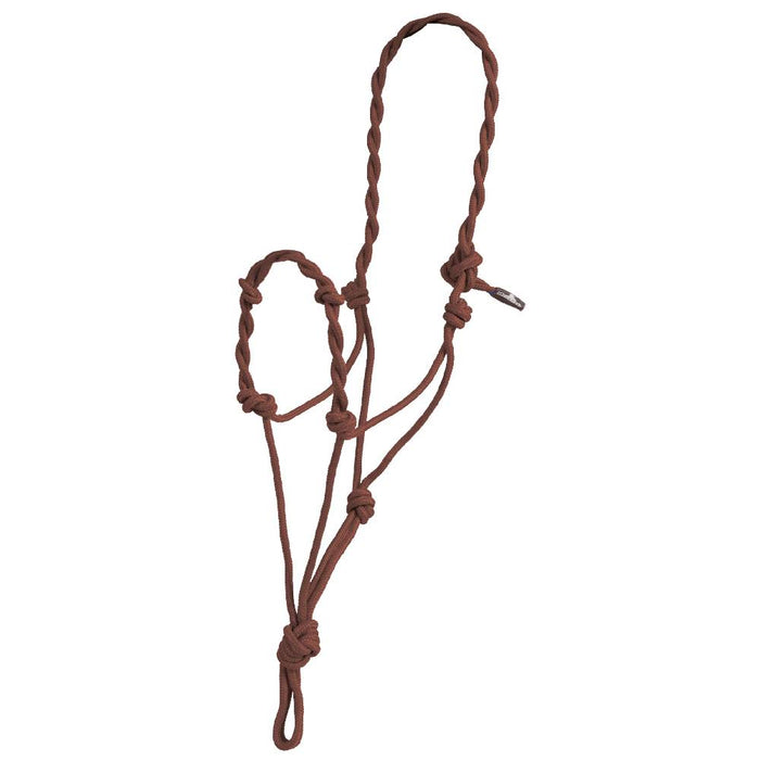 Twisted Nose Rope Halter Tack - Halters & Leads Mustang Brown